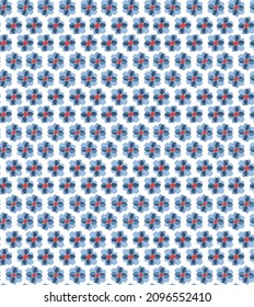 Delikate florale Struktur. Nahtlose kleine Blumen Muster für Design-Umhüllung, Textilien, Tapeten, Papier. Frische, naturblauer Hintergrund.