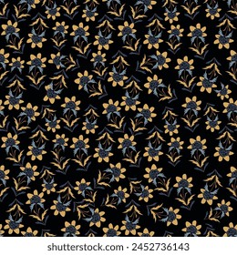 Delicada textura floral margarita. Patrón de flores Pequeñas sin costura para el envoltorio de diseño, textil, Fondo de pantalla, papel. Fondo de naturaleza lindo