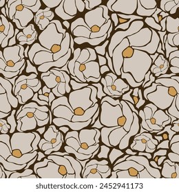 Delicate daisy floral texture. Seamless small flowers pattern for design wrapping, textile, wallpaper, paper. Cute nature background