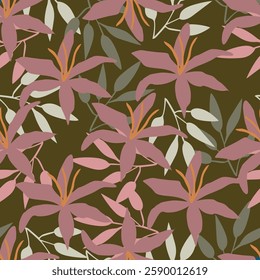 Delicate daisy floral texture. Seamless small flowers pattern for design wrapping, textile, wallpaper, paper. Cute nature background