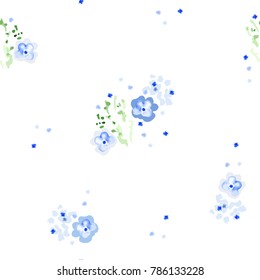 Delicate daisy floral texture. Seamless small flowers pattern for design wrapping, textile, wallpaper, paper. Cute flowery background.