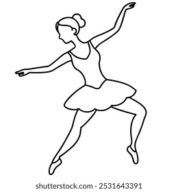 delicate dancers silhouette vector line art illustrator