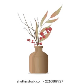 delicate and elegant composition of vase flowers