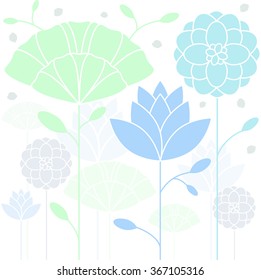 Delicate elegant flowers, background