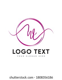 Eine feine, elegante und fließende handschriftliche Briefvorlage vom Typ W Logo, Vectorlogo für Geschäfts- und Firmenidentität 