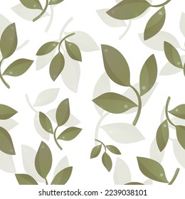 delicate and elegant seamless pattern with plant elements
