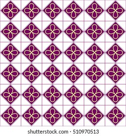 Delicate elegant seamless vector background. Oriental flower  purple tile style.