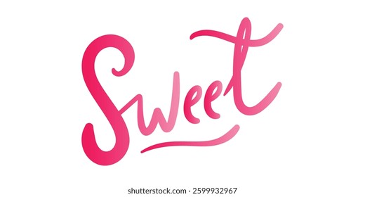 Delicate elegant serif typography featuring the word 'Sweet' in a refined and charming design, perfect for romantic prints, lovely branding, or tender artwork.