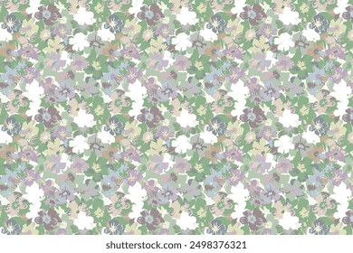 A delicate, fashionable design in a small-scale flower. Millefleurs. Liberty fashion. seamless floral backdrop for scrapbooking, cotton fabric, textiles, covers, and wallpapers.