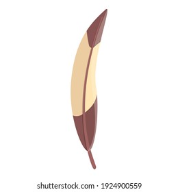 Icono de plumas delgadas. Caricatura de un icono delicado del vector de plumas para el diseño web aislado en fondo blanco