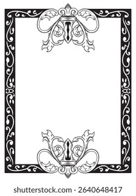 Delicate Filigree Ornamental Border Decorative Vector