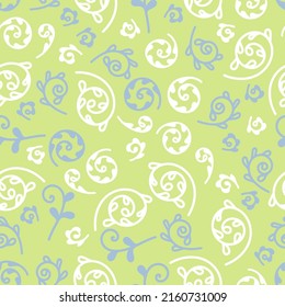 Delicate Filigree Scrolls Vector Seamless Pattern