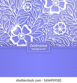 Feiner floraler Hintergrund für die Einladung. Zwei nahtlose Ränder für die Hochzeitsdekoration. Blumen nahtloses Muster. Kann als Swatch in Illustrator verwendet werden. Elegante Textur für Design-Vorlage. Vektorillustration 