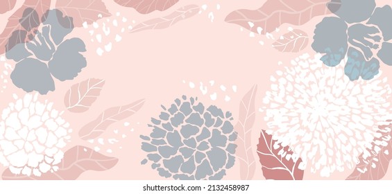 Delicate floral background. Modern vector flat illustration.
