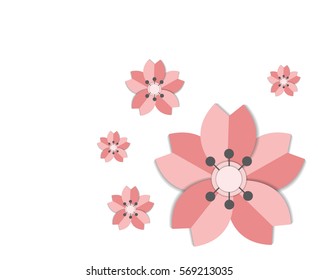 Delicate floral background. Pink, Random