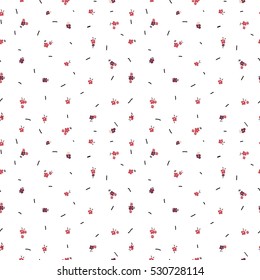 Delicate floral background. Pink, small