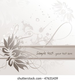 Delicate floral background with place for text,  raster version also available in my portfolio