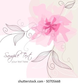 Delicate floral background with place for text,  raster version also available in my portfolio