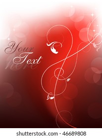 Delicate floral background with sparkles. Vector illustration. (Rgb-model, no transparency).