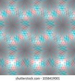 Delicate floral color pattern. Blend of pink and azure colors. Seamless pattern vector illustration.