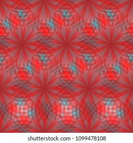 Delicate floral color pattern. Blend of red and azure colors. Seamless pattern vector illustration.
