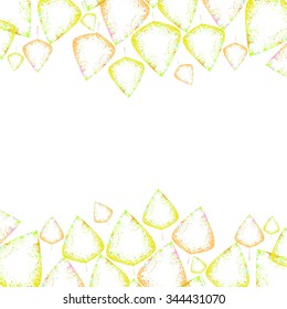 Delicate floral frame vector leaves vintage