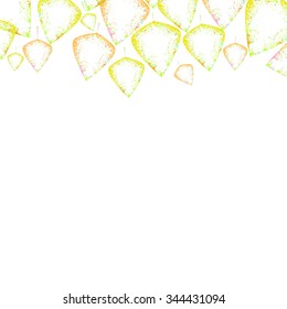 Delicate floral frame vector leaves vintage