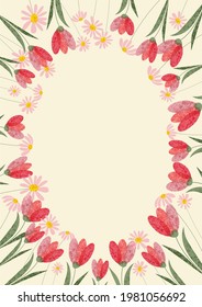 Delicate floral frame. You can use it to create your own design or as a greeting card.