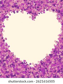 Delicate Floral heart shape Frame for Invitations and Greetings