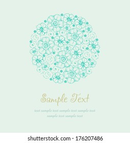 Delicate floral illustrated text background, template for design and decoration greeting cards, invitations, covers