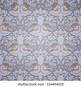 Delicate floral lace seamless pattern. Vector illustration.