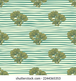 Delicate floral line seamless pattern. Vintage flower background. Design for fabric, textile print, wrapping, cover. Vector illustration