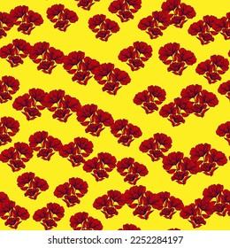 Delicate floral line seamless pattern. Vintage flower background. Design for fabric, textile print, wrapping, cover. Vector illustration