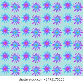Zartes Blumenmuster auf blauem Hintergrund