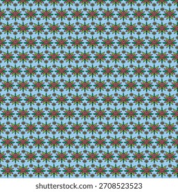Delicate floral pattern on light blue background creates vintage design