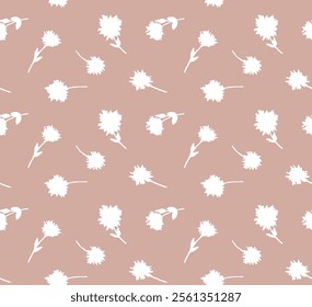 Delicate Floral Pattern on a Soft Rose Background