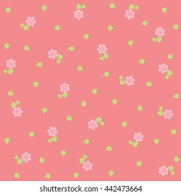 Delicate floral pattern in pink tones