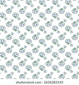 Delicate Floral Pattern in Purple and White on Light Background