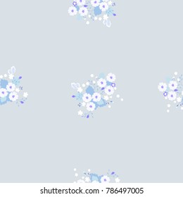 Delicate floral pattern. Seamless daisy background for design wrapping, textile, wallpaper, paper. Cute flowers print.