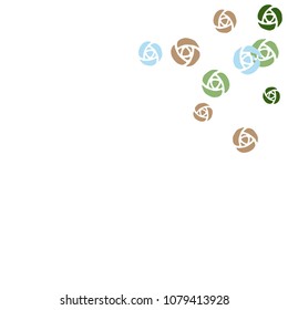 Delicate Floral Pattern with Simple Small Flowers for Greeting Card or Poster. Naive Daisy Flowers in Primitive Style. Vector Background for Spring or Summer Design.
