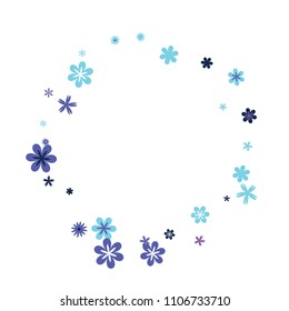 Delicate Floral Pattern with Simple Small Flowers for Greeting Card or Poster. Naive Daisy Flowers in Primitive Style. Vector Background for Spring or Summer Design.
