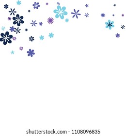 Delicate Floral Pattern with Simple Small Flowers for Greeting Card or Poster. Naive Daisy Flowers in Primitive Style. Vector Background for Spring or Summer Design.
