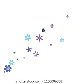 Delicate Floral Pattern with Simple Small Flowers for Greeting Card or Poster. Naive Daisy Flowers in Primitive Style. Vector Background for Spring or Summer Design.
