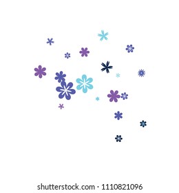 Delicate Floral Pattern with Simple Small Flowers for Greeting Card or Poster. Naive Daisy Flowers in Primitive Style. Vector Background for Spring or Summer Design.
