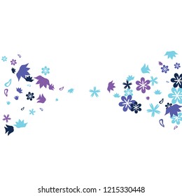 Delicate Floral Pattern with Simple Small Flowers for Greeting Card or Poster. Naive Daisy Flowers in Primitive Style. Vector Background for Spring or Summer Design.
