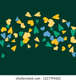 Delicate Floral Pattern with Simple Small Flowers for Greeting Card or Poster. Naive Daisy Flowers in Primitive Style. Vector Background for Spring or Summer Design.
