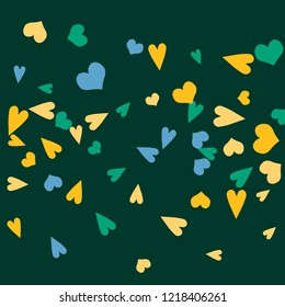 Delicate Floral Pattern with Simple Small Flowers for Greeting Card or Poster. Naive Daisy Flowers in Primitive Style. Vector Background for Spring or Summer Design.
