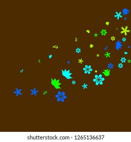 Delicate Floral Pattern with Simple Small Flowers for Greeting Card or Poster. Naive Daisy Flowers in Primitive Style. Vector Background for Spring or Summer Design.
