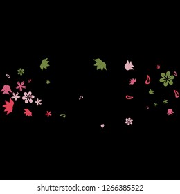 Delicate Floral Pattern with Simple Small Flowers for Greeting Card or Poster. Naive Daisy Flowers in Primitive Style. Vector Background for Spring or Summer Design.
