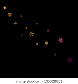 Delicate Floral Pattern with Simple Small Flowers for Greeting Card or Poster. Naive Daisy Flowers in Primitive Style. Vector Background for Spring or Summer Design.
